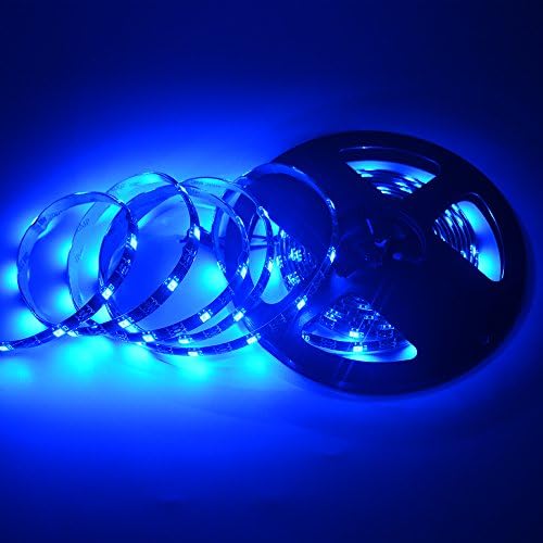 Jercio Individually Addressable 16.4ft 150 Pixels RGB Flexible LED Strip, With SK6812(Similar to WS2812B), Waterproof IP65, DC 5V. (White PCB)