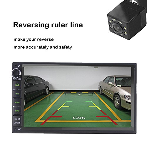 Universal Reverse Camera Rear View Camera Vehicle Backup Cameras Waterproof for car with 170 Degree Viewing Parking Guideline 8 LED Lights Night Vision Anti-fog 12V Adapter for RV SUV CRV Cars by GLK
