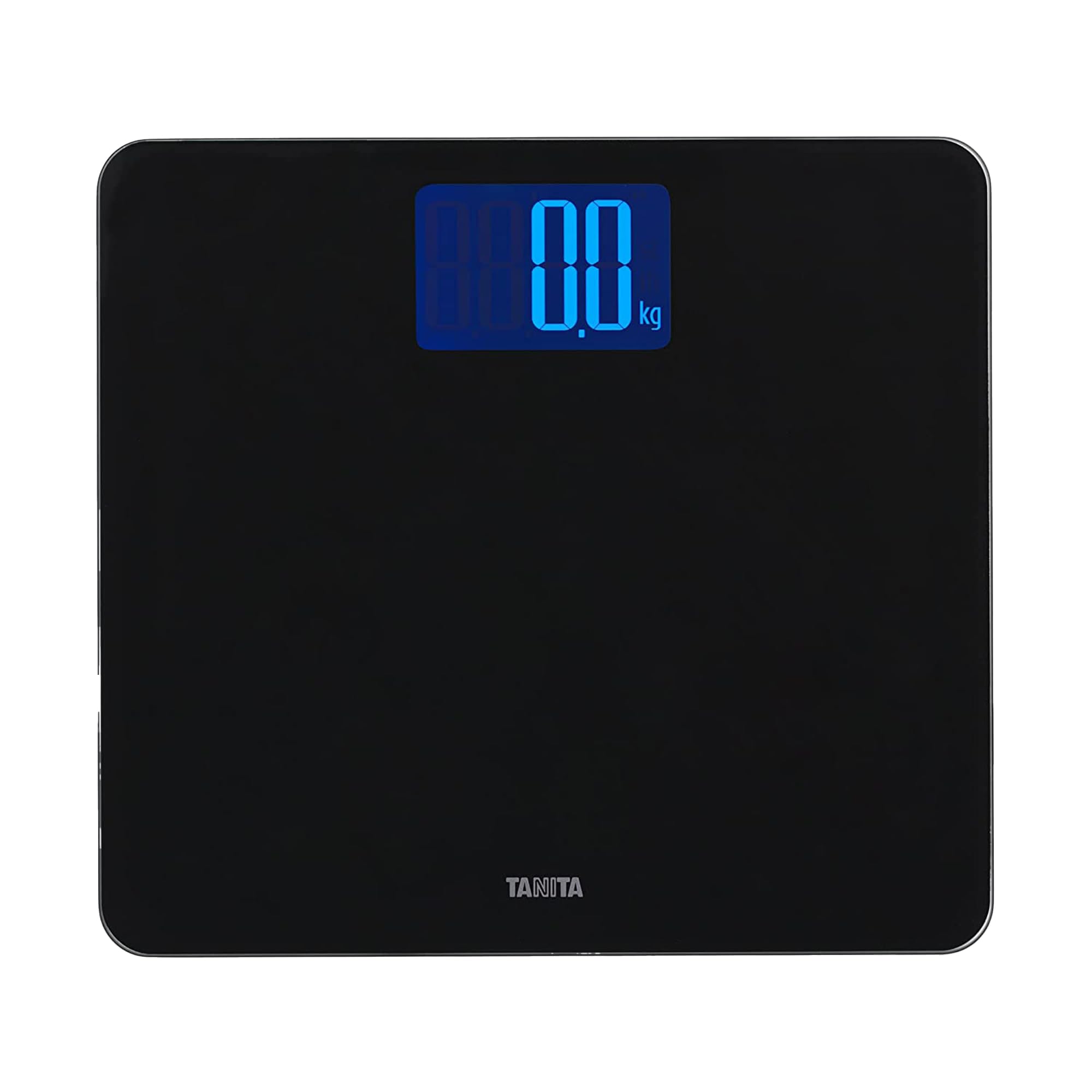 Tanita HD-366 Digital Bathroom Scales – Glass Weighing Scales Body Weight with Large Backlit Display, 200kg Capacity, Modern Body Scales, Accurate Weight Scale Black