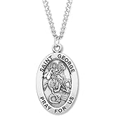 St George Medal with Prayer Pamphlet - Genuine Pewter