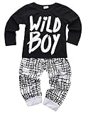 Baby Boys Clothes Set Long Sleeve Wild Boy T-Shirt Tops Pants Outfit Winter Spring