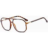 PEYEOISD Oversized Square Reading Glasses for Women/Men, Large Aviator Anti Blue Light Reader, Big Frame Anti Glare Eywear