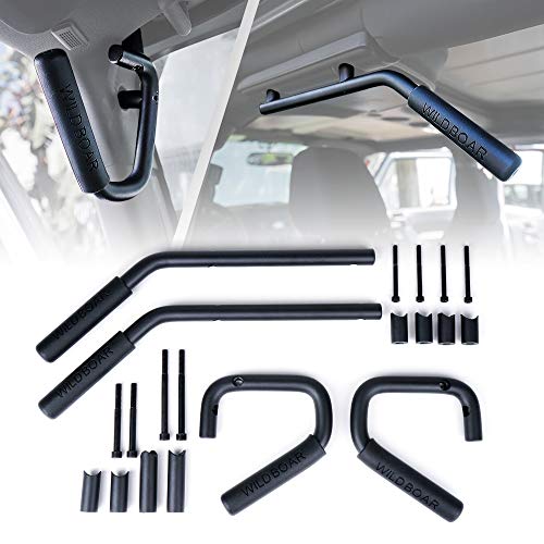 Buy Xprite Black Aluminum Front & Rear Steel Grab Bar Handle Kit for