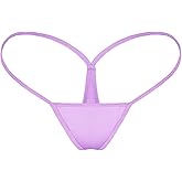 TOFOI Womens G String Thongs Micro Back Tiny Panties Low Rise No Show Bikini Bottom Daily Underwear