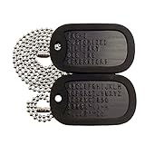 Black military dog tags