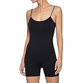 TheMogan Spaghetti Strap Long Jumpsuit & Short Romper Cami Bodysuit One Piece