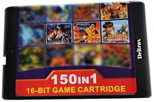 Deltrax Classic Retro Super Games 150 in 1 Multi Game Cartridge for Sega Genesis / Mega Drive 16Bit Game Console