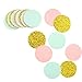 Hangnuo Circle Dots Paper Garland Backdrop Banner for Wedding Baby Shower Decoration - Pink, Mint, Glitter Gold, Small