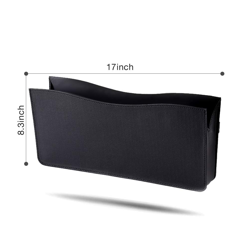 QUEES Car Trash Can Garbage Bag Organizer Interior Accessories Waste Basket Bin Best for Hanging Font on Back Seat Vehicle Bags Holder Kick Mat for Automotive Cars SUV Truck Mini Van