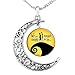 Jack Skellington Necklace Pendant Gift, Jack and Sally Nightmare Before Christmas (Yellow)