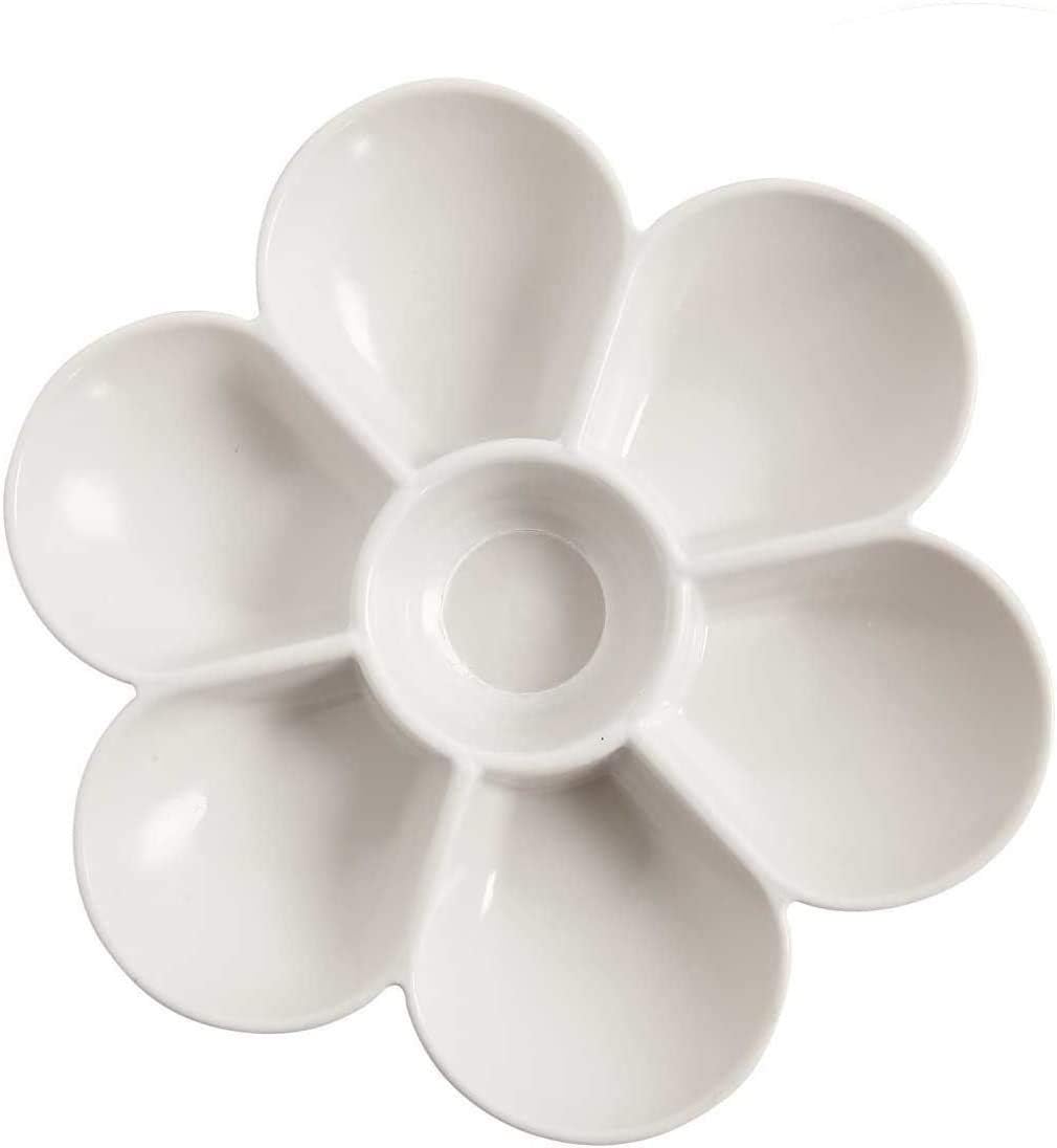 Artiste Plastic Medium Petal Mixing Palette, White 17,5 x 1,9 x 17,5 cm EMI Craft