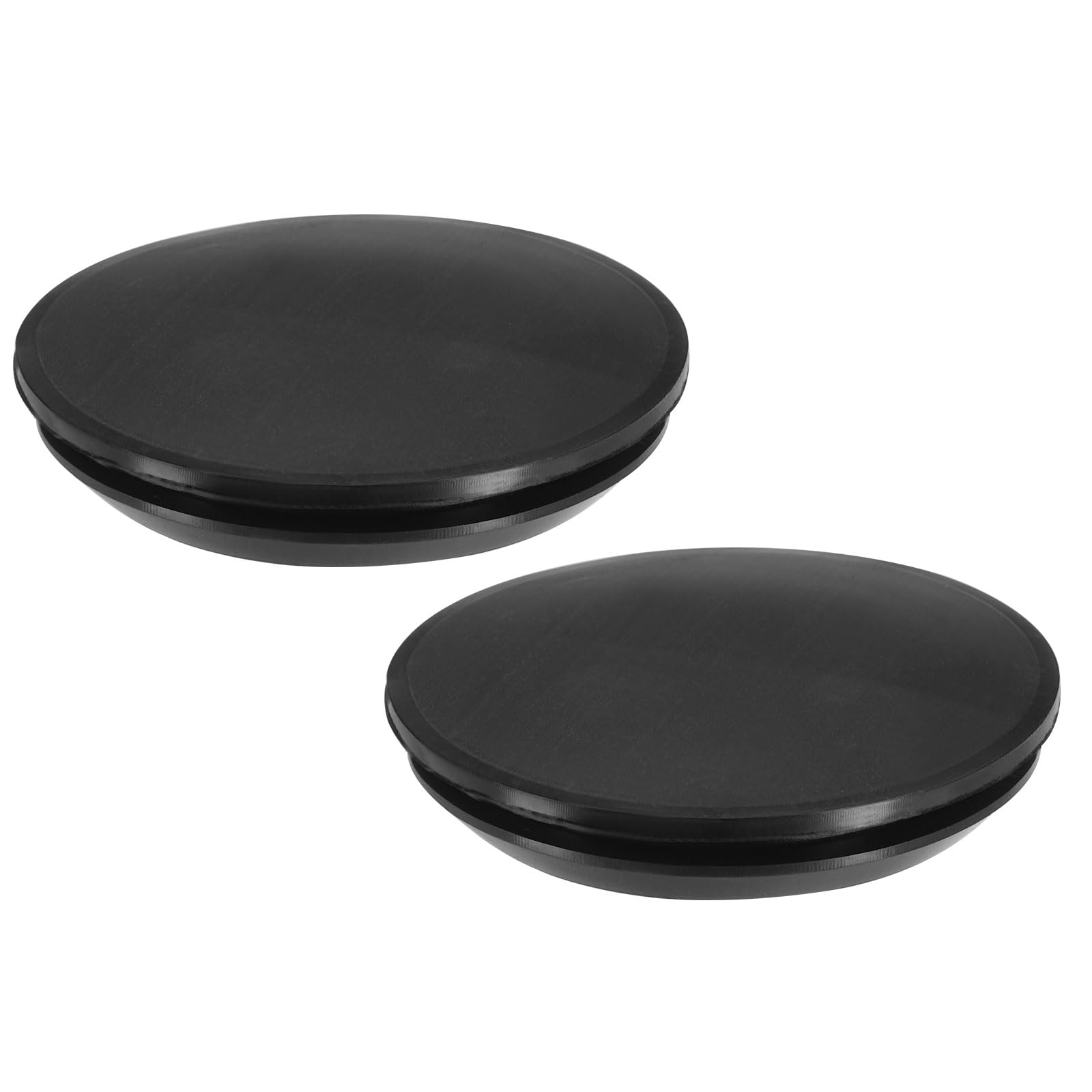 PATIKIL Silicone Round Hole Plugs 50mm/1.97inch, 2 Pack Protective Cover Cap Head for Locking Furniture Hole Plugs, Black
