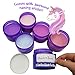 Original Stationery Slime Containers with Lids 6 Ounce [Perfect Slime CONTAINERS No BPA's Safe for Kids] Small Plastic Storage Jars Screw Top, [for Any Slime Maker] (Clear Purple)