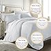 HC Collection Duvet Cover - Ice Blue Queen Size Duvet Cover - 3 Piece Soft Breathable Microfiber Duvet Cover Set with Zipper Closure & 2 Pillow Shams