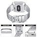 Vancle Band Compatible with Fitbit Versa Bands & Fitbit Versa Lite SE Bands, Classic Accessories Replacement Wristbands for Fitbit Versa Smartwatch (003, Shiny Silver, Small)