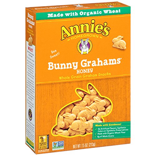 Annie's Homegrown Bunny Grahams, Honey, 7.5-Ounce Boxes (Pack of 12)