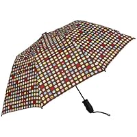 Haas-Jordan by Westcott Double Canopy Auto-Open Folding Umbrella, Multicolor