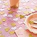 MOWO Glitter Heart Confetti Wedding Party Decor and Table Decor, 1.2’’ in Diameter (Glitter Gold,Pink,White Mix,200pc)