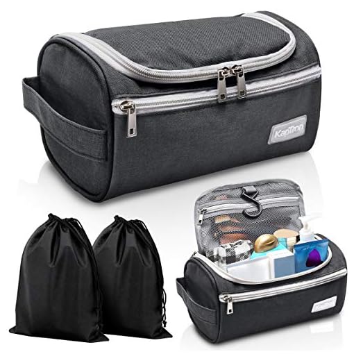 Travel Toiletry Bag – Small Portable Hanging Cosmetic Organizer for Men Women, Makeup, Toiletries, Hygiene Accessories…