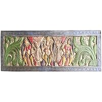 Antique Wall headbord Vintage Hand Carved Standing Ganapati posture Bohemian Decor