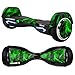 Mightyskins Skin Compatible With Razor Hovertrax 2.0 Hover Board - Green Flames | Protective, Durable, And Unique Vinyl Decal Wrap Cover | Easy To Apply, Remove, And Change Styles | Made In The Usa