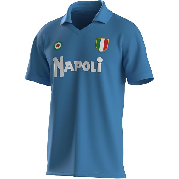 Gant SSC Napoli Par Enzo Castellano - Manchette Rayée, Patch Logo Officiel - 95% Polyester, 5% élasthanne - Taille Unique, Bleu