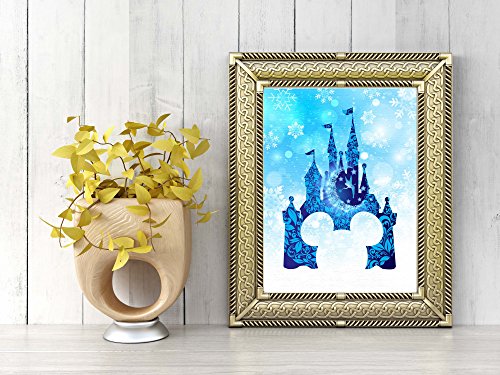 Uhomate-Tinkerbell-Peter-Pan-Princess-Cinderella-Castle-Home-Canvas-Prints-Wall-Art-Inspirational-Quotes-Wall-Decor-Living-Room-Bedroom-Artwork-C011-8X10
