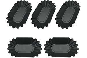 CAFEMASY Coffee Beans Cupping Sample Tray Reusable Plastic Plate for Scooping and Weighing, Display Sample Coffee Beans (5pcs-Black)