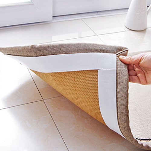 Ewinever 2-Pack Adhesive Anti-slip Carpet Tape Stickers For Rugs Mats Pads Runners Works on ANY Floor