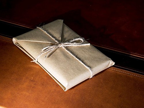 Personalized Leather Journal Cover for Moleskine Cahier Journal - Free Engraving Journal in Essex Wheat Horween Leather with Orange Stitching, Custom Quote Initials or Name, Handmade in USA