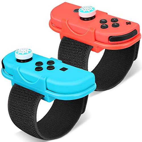 Just Dance 2020 Adjustable Premium Elastic Wrist Bands, Soft Elastic Wrist Bands for Just Dance 2020 Wii/Just Dance 2019/2018/2017/2016 Nintendo Switch Game, Two Size for Adults and Children-2 Pack