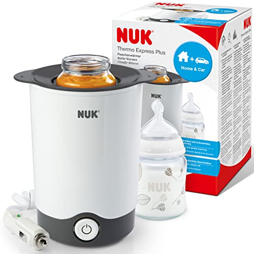 NUK Nature Sense Perfect Starter Baby Bottle Set | 2 (150 ml, 0-6 M) Anti-Colic Bottles with Temperature Control Display, Dummy, Bottle Warmer, 2 Feeding Spoons & Milk Powder Dispenser | 7 Pieces