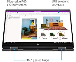 HP Newest Envy X360 2 in 1 15.6" FHD Touchscreen