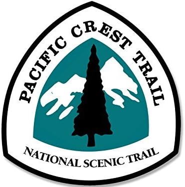 Pacific Crest Trail National Scenic Sign Shaped Sticker (hike historic decal) (4")
