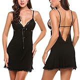 Avidlove Sexy Lingerie Women Chemise Lace Babydoll Full Slip Sleepwear Dress