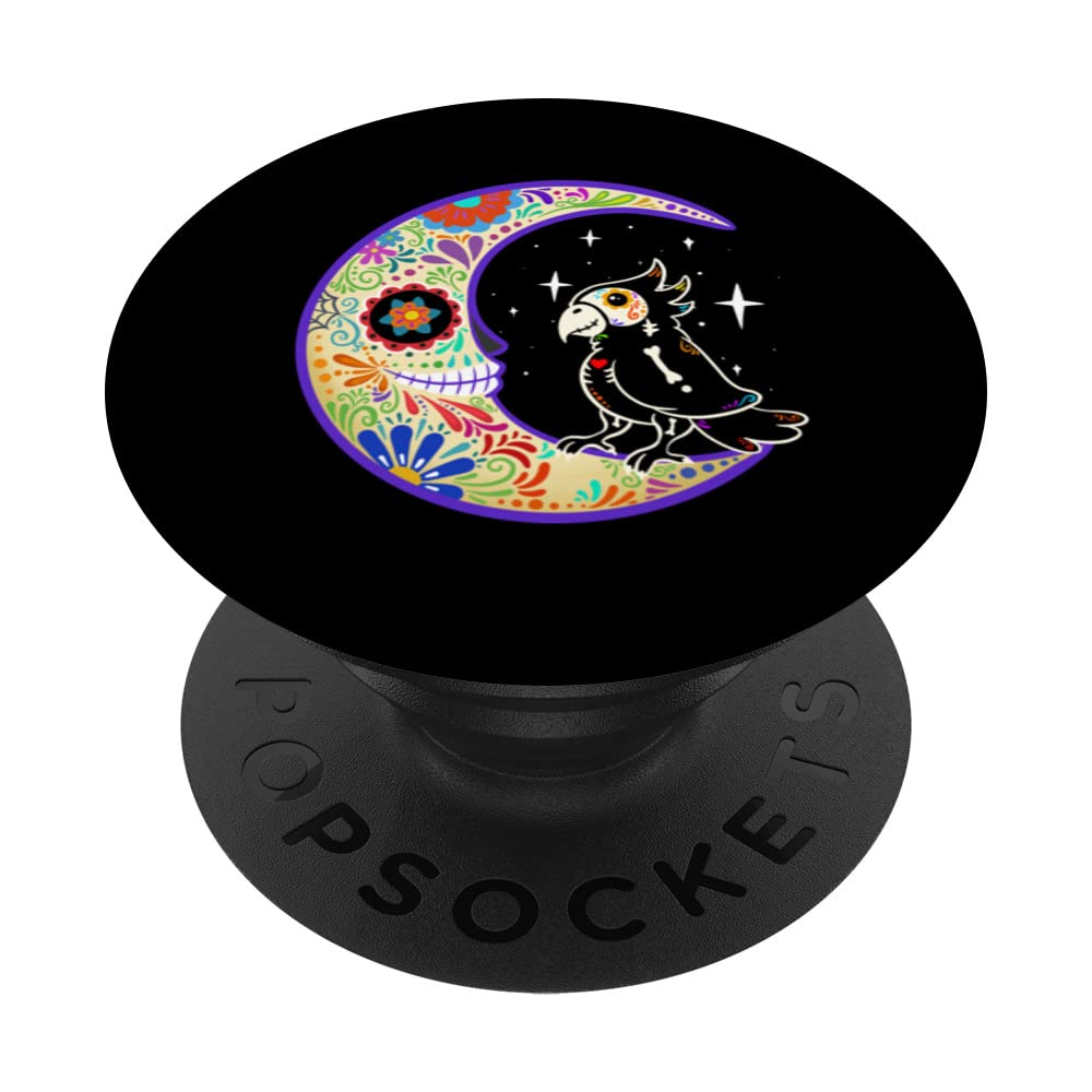 Cockatoo Dia de Los Muertos Skeleton PopSockets Swappable PopGrip