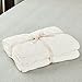 Longhui bedding Pure White Cotton Cable Knit Throw Blanket for Couch Chair Sofa,Soft Cozy Home Decorative Blankets for All Seasons, 50 x 60 Inch Gift a Washing Bag,2.2 pounds Silk Bow Tie Package