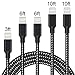ONSON Phone Cable 5Pack 3FT 2×6FT 2×10FT Nylon Braided Charger Cable USB Cord Charging Charger Compatible iPhone 8, X, 7, 7 Plus, 6, 6s, 6+, 5, 5c, 5s, SE, iPad,4645