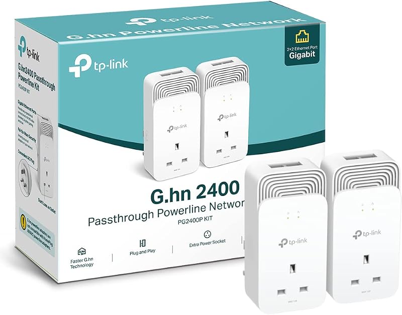 TP-Link G.hn Powerline Adapter Kit 2400Mbps 2+2 Gigabit Ethernet 2