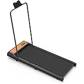Walking Pad Treadmill with Handle Bar, 2.5 HP Small Treadmills for Home with APP Remote Control and LED Display, 4.0 Speed Portable Treadmill 265 Lbs CapaBcity