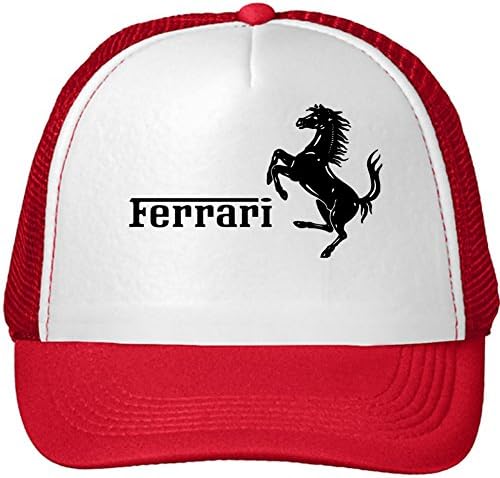 Unisex Ferrari Logo Adjustable Cap One Size Red Hat