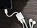 2 in 1 Lightning Headphone Jack and Charger Adapter for iPhone X 8 7 6 Plus, Converter AUX Female Audio and Charging Adaptor Cable Support Volume Control Call Sync Data