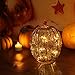 Romingo Mercury Glass Pumpkin Light with Timer for Halloween Pumpkin Decorations Fall and Thanksgiving Decor, Gold 7.5 inches
