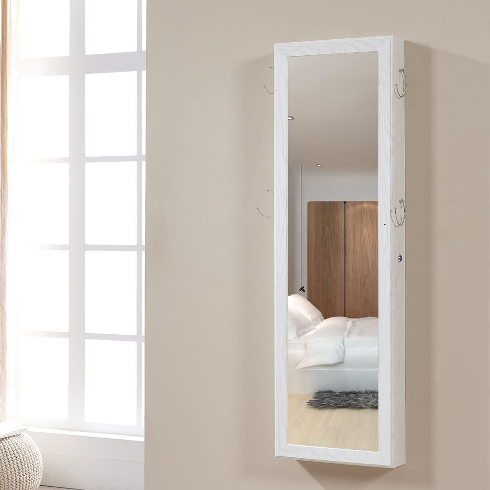 Jewelry Mirror Armoire Wall Mount Over The Door, Mirror Jewelry