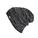 Canserin Knit Hat, Men's/Women's Winter Knit Baggy Beanie Hat Ski Slouchy Caps (Black)
