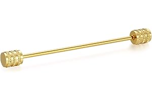 Honey Bear Mens Shirt Collar Bar Pin Clips Clasp Set Business Gift 65mm