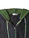H2h Men's Active Sleeveless Hoodie Zip-up Vest - Charcoal (Asia X-Large/ US Large)