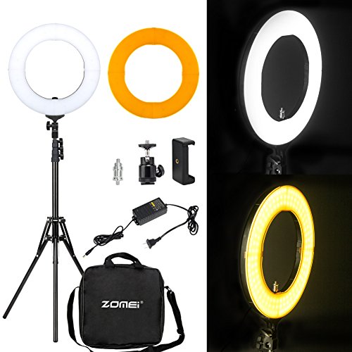 Zomei 14" led ring light with light stand- 41w 5500k dimmabl…
