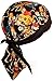 Sparkling EARTH Skull Cap Biker Caps Headwraps Doo Rags - Fiesta de Los Muertos/Black