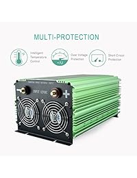 Inversor de energía de onda sinusoidal pura EDECOA 3500W DC 12V a AC 120V con pantalla LCD y control remoto 4 tomas de CA y 1 terminal de cableado